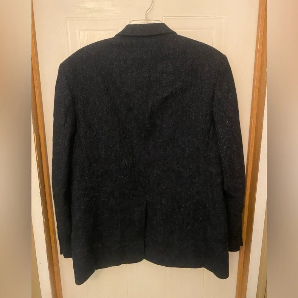 Harris Tweed Men's Dark Charcoal Herringbone Sport Coat